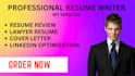 craft you lawyer resume , cover letter,  linkedin