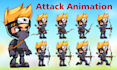 create 2d game character design and animation