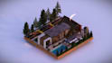 create axonometric 3d architecture model animation with phasing