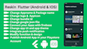reskin or redesign any flutter app, codecanyon, android ,IOS