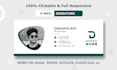 design  clickable HTML email signature and fully responsive