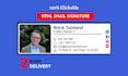 code email signature HTML, clickable HTML email signature within 2 hours