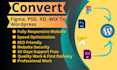 convert figma to elementor, figma to wordpress or wix to wordpress