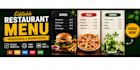 design an editable restaurant menu professionally