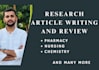 write pharmacy, nursing and chemistry research article