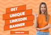 design professional linkedin banner, cover