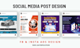 create 10 attractive facebook and instagram post designs