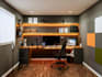 do design home office, workspace and book nook