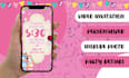 create pink bluey birthday party invitation video