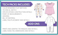 create kidswear tech packs and technical flat sketches