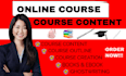 do online course content ebook ghostwriter elearning course