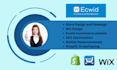 setup your ecwid store, shopify store, ecommerce wix design