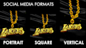 create custom 3d gold chain pendant animation