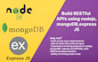 build website backend in nodejs, expressjs and mongodb