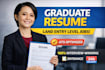 write an ats optimized graduate resume to land entry level jobs