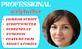 be your scriptwriter, do screenplay, film script,  horror script, short film