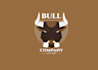 design knowledge and trusted creative runaway bull logo