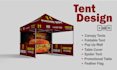 design a custom canopy tent, table cover and event flag