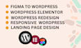 do figma to elementor, figma to wordpress, elementor wordpress website redesign