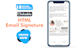 make professional clickable HTML email signature design with headshot and logo