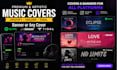 design premium and artistic spotify, deezer and tidal banners in canva pro