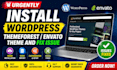 urgently install wordpress themeforest envato theme and fix the issue