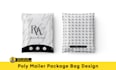 do poly mailer package, shipping bag, shopping bag and packaging design