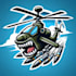 make a high quality attack helicopter mascot logo with new concept