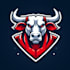 create amazing red bull head mascot logo in express delivery