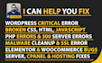 fix wordpress errors, bugs, elementor, woocommerce and PHP issues
