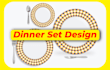 do ceramic dinner set decal art layout design