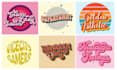 design custom hand lettering, retro script typography, font logo