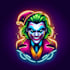 make unique neon joker mascot logo design with express delivery