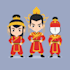 create a digital vector flat character