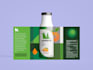 design juice bottle label and juice packaging design