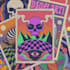 do vintage retro style poster psychedelic illustration