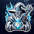 design super wizard spell mascot logo with express delivery