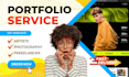 create personal portfolio website for artists, wedding, photography, freelancer