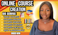 create online course content, course creation, lesson plan,online course website