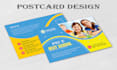 modern education kids awesome postcard design