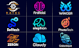 do modern saas tech startup software cyber security app logo with branding kit