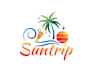 create an exquisite, modern, sun trip logo design with my new thinking