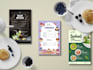 design professional and modern print menu