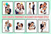 create magical couple portraits in disney or pixar style