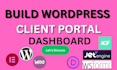 create wordpress client portal dashboard or landing page