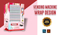 design eye catching vending machine wrap ,atm, vending machine logo