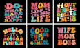 created retro wavy groovy hippie t shirt logo an illustrator