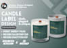 do creative candle label design, cosmetic label design and packaging design