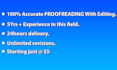 proofread and copy edit professionally