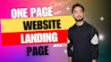 design responsive one page scroll website or landing page